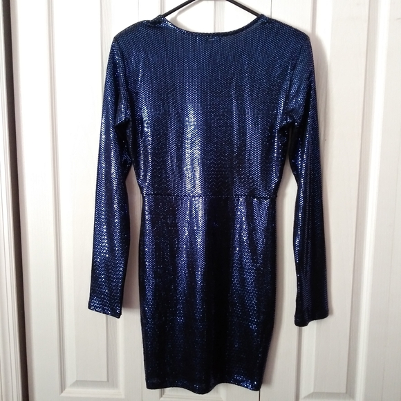 Blue Sequin Dress Size Medium - Picture 5 of 5